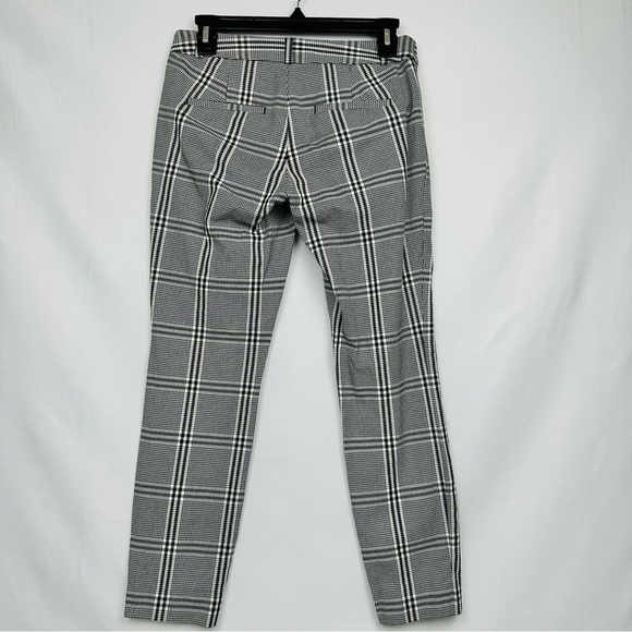 Banana Republic Sloan Pant Neutral Black and White Plaid Size: 0 - Picture 2 of 6